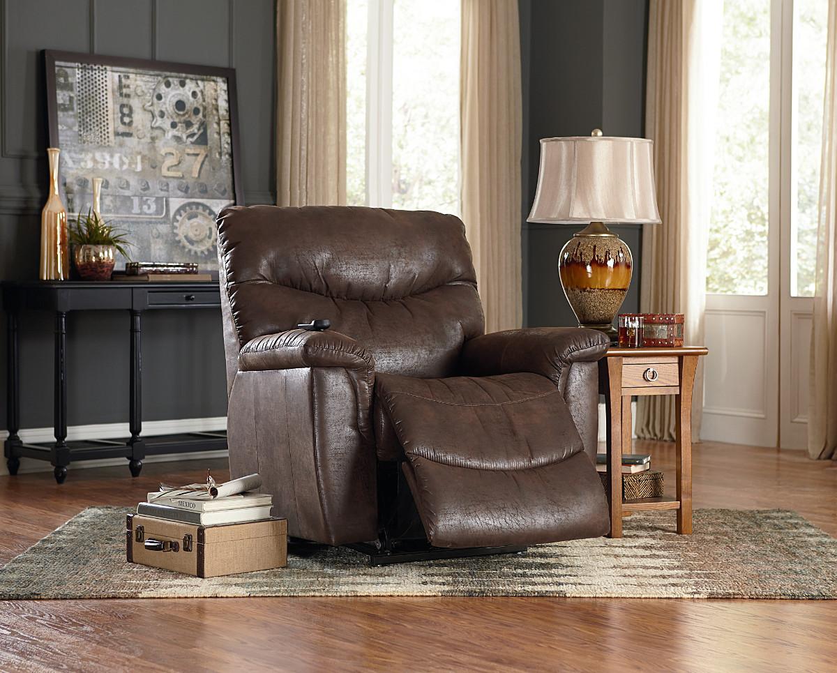 Lazy boy james on sale leather power recliner